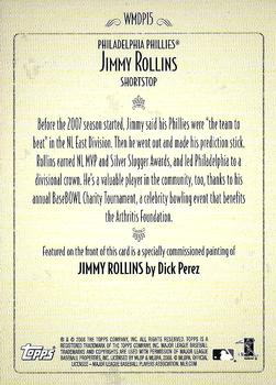 2008 Topps - Dick Perez (Walmart) #WMDP15 Jimmy Rollins Back