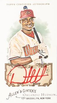 2008 Topps Allen & Ginter - Autographs Red Ink #OH Orlando Hudson Front