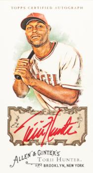 2008 Topps Allen & Ginter - Autographs Red Ink #TH Torii Hunter Front