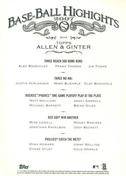 2008 Topps Allen & Ginter - Cabinet Boxloader #BH4 Alex Rodriguez / Frank Thomas / Jim Thome Back
