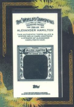 2008 Topps Allen & Ginter - DNA Relics #DNA-AH Alexander Hamilton Back
