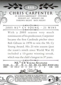 2008 Topps Moments & Milestones - Black #111-8 Chris Carpenter Back