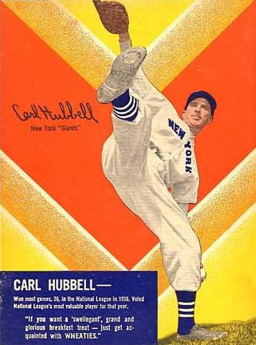 1937 Wheaties Series 9 #NNO Carl Hubbell Front