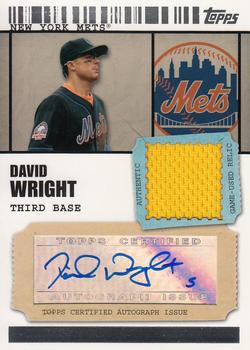 2009 Topps Ticket to Stardom - Autograph Relics #TSAR-DW David Wright Front