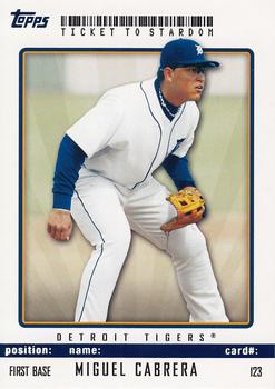 2009 Topps Ticket to Stardom - Blue #123 Miguel Cabrera Front