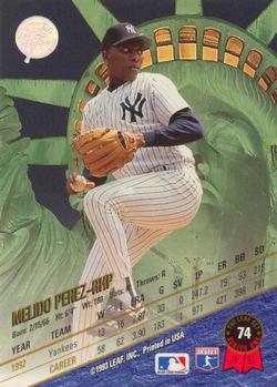 1993 Leaf #74 Melido Perez Back