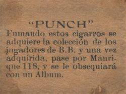 1910 Punch Cigarros #NNO Pop Lloyd Back