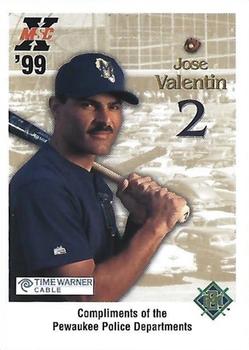 1999 Milwaukee Brewers Police - Compliments of the Pewaukee Police Departments #NNO Jose Valentin Front