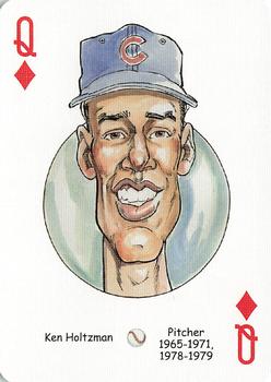 2005 Hero Decks Chicago Cubs Baseball Heroes Playing Cards #Q♦ Ken Holtzman Front