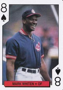1992 Kahn's Cleveland Indians Playing Cards #8♠ Mark Whiten Front