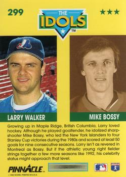 1993 Pinnacle #299 Larry Walker / Mike Bossy Back