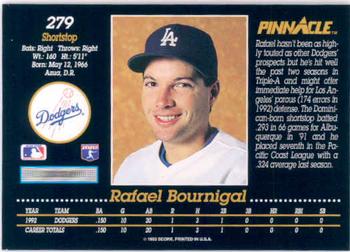 1993 Pinnacle #279 Rafael Bournigal Back