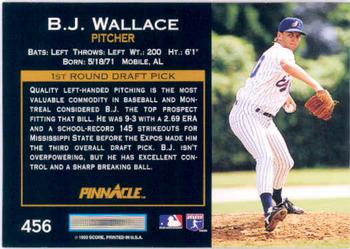 1993 Pinnacle #456 B.J. Wallace Back