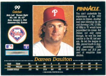 1993 Pinnacle #99 Darren Daulton Back