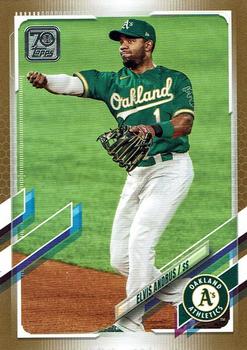 2021 Topps - Gold #651 Elvis Andrus Front