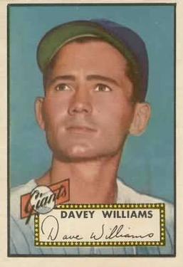 1952 Topps #316 Davey Williams Front