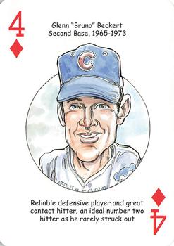 2006 Hero Decks Chicago Cubs Baseball Heroes Playing Cards #4♦ Glenn Beckert Front
