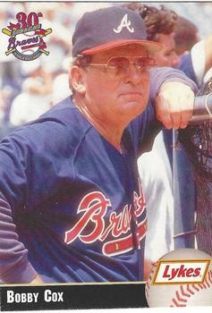 1995 Lykes Atlanta Braves #NNO Bobby Cox Front