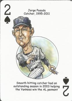 2022 Hero Decks New York Yankees Baseball Heroes Playing Cards (12th Edition) #2♠ Jorge Posada Front