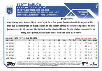 2023 Topps #9 Scott Barlow Back