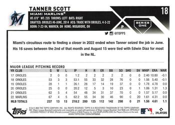 2023 Topps #18 Tanner Scott Back