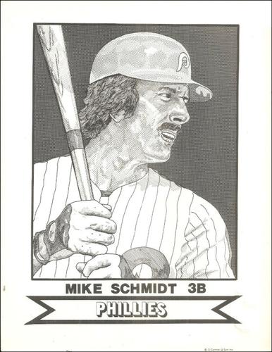 1984-89 O'Connell and Son Ink - 8x10 Black & White Portraits #NNO Mike Schmidt Front