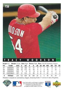 1993 Upper Deck #728 Tracy Woodson Back