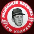 1969-70 Sunoco Milwaukee Brewers Pins #NNO Lew Krausse Front