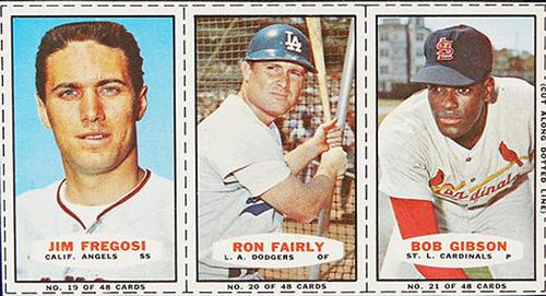 1966 Bazooka - Panels #19-21 Jim Fregosi / Ron Fairly / Bob Gibson Front