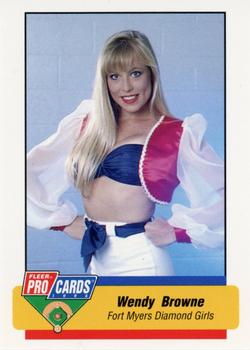 1994 Fleer ProCards Fort Myers Diamond Girls #NNO Wendy Browne Front
