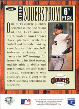 1994 Collector's Choice #24 Steve Soderstrom Back