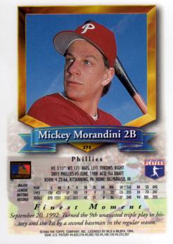 1994 Finest #273 Mickey Morandini Back