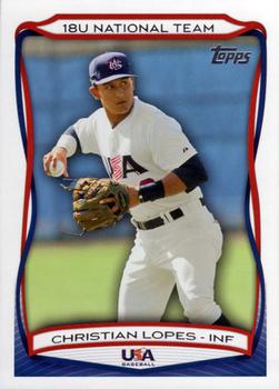 2010 Topps USA Baseball #USA-7 Christian Lopes  Front