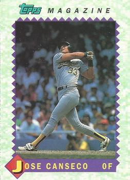 1990 Topps Magazine #TM21 Jose Canseco Front