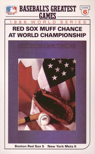 1989 Topps/LJN Baseball Talk #2 1986 World Series Game 6 Front