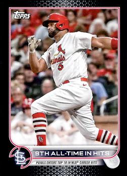 2022 Topps Mini - Black #US313 9th All-Time In Hits - Albert Pujols Front