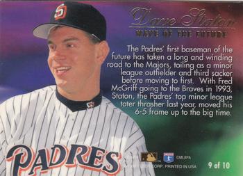 1994 Flair - Wave of the Future #9 Dave Staton Back