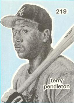 1984-89 O'Connell and Son Ink #219 Terry Pendleton Front