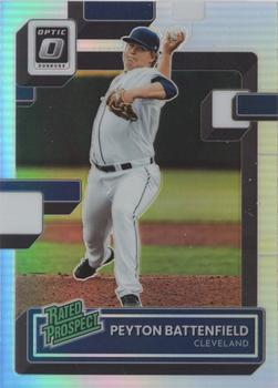 2022 Donruss Optic - Rated Prospects Holo Prizm #RP-1 Peyton Battenfield Front