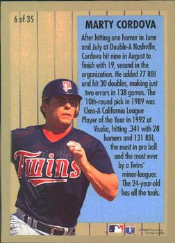 1994 Fleer - Major League Prospects #6 Marty Cordova Back