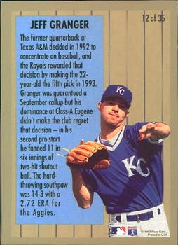 1994 Fleer - Major League Prospects #12 Jeff Granger Back