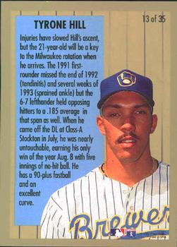1994 Fleer - Major League Prospects #13 Tyrone Hill Back