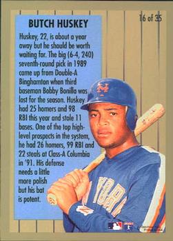 1994 Fleer - Major League Prospects #16 Butch Huskey Back