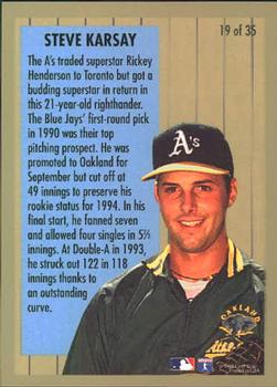 1994 Fleer - Major League Prospects #19 Steve Karsay Back