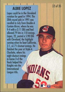 1994 Fleer - Major League Prospects #22 Albie Lopez Back