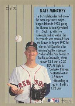 1994 Fleer - Major League Prospects #25 Nate Minchey Back