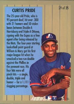 1994 Fleer - Major League Prospects #29 Curtis Pride Back