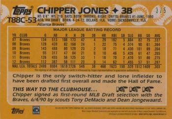 2023 Topps - 1988 Topps Baseball 35th Anniversary Chrome Silver Pack Autographs (Series One) #T88C-53 Chipper Jones Back