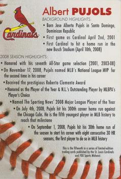 1998-23 St. Louis Cardinals Fox Sports Net #15 Albert Pujols Back
