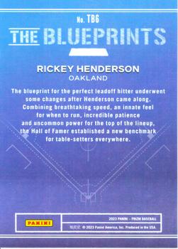 2023 Panini Prizm - The Blueprints #TB6 Rickey Henderson Back